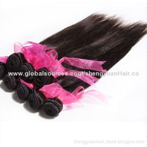 Cheap Brazilian Virgin Human Hair Weave, Silky Straight, 8-inch to 30-inch, Natural Color